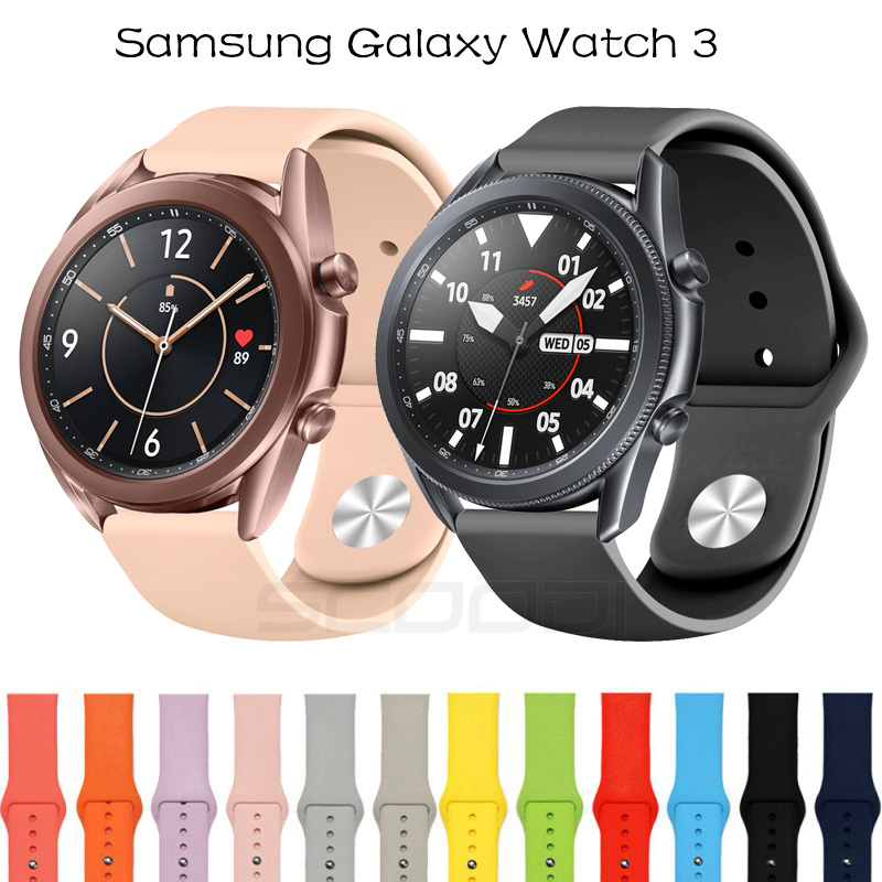 Silicone Strap For Samsung Galaxy watch 3 41mm 45mm Sport wrist watch bands