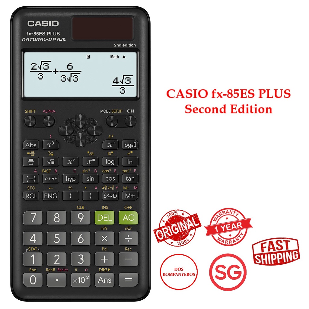 Casio fx 85ES PLUS 2nd Edition Scientific Calculator. 1 Year Local