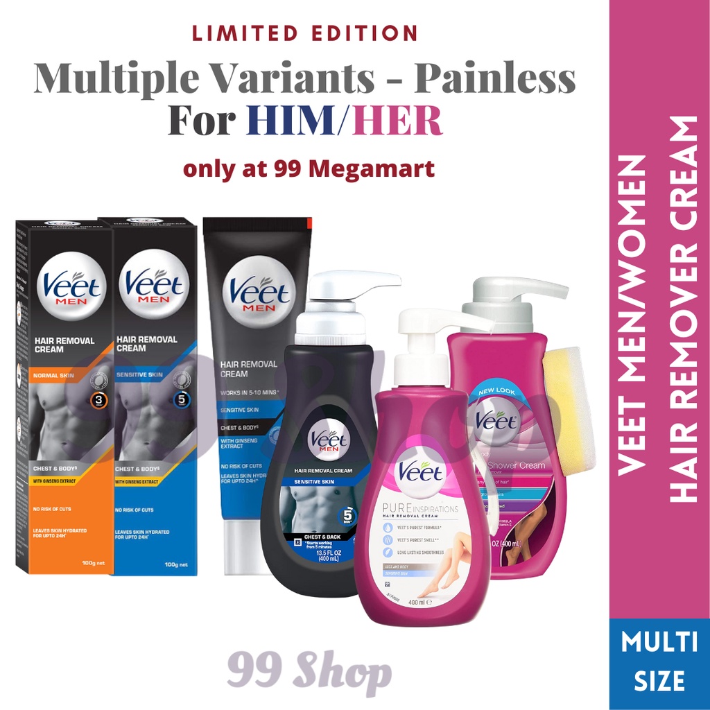 Veet Men Sensitive Woman Fast Acting Gel 3in1 Hair Remover Gel/In