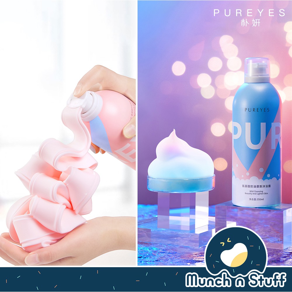 Pureyes Shower Mousse Body Wash Amino Acid 350ml Shopee Singapore