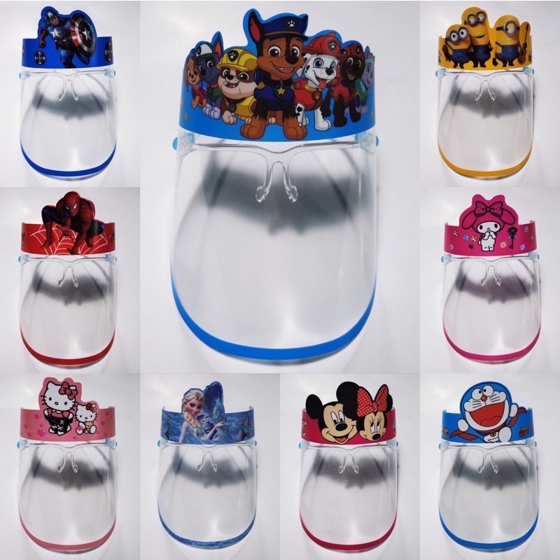 【SG Seller??】Kids Cartoon Face Shield with Frame