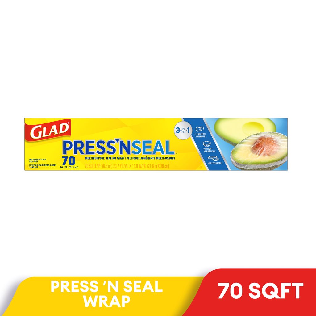 Glad Sealing Wrap, Multipurpose, 3-in-1, 70 Square Feet