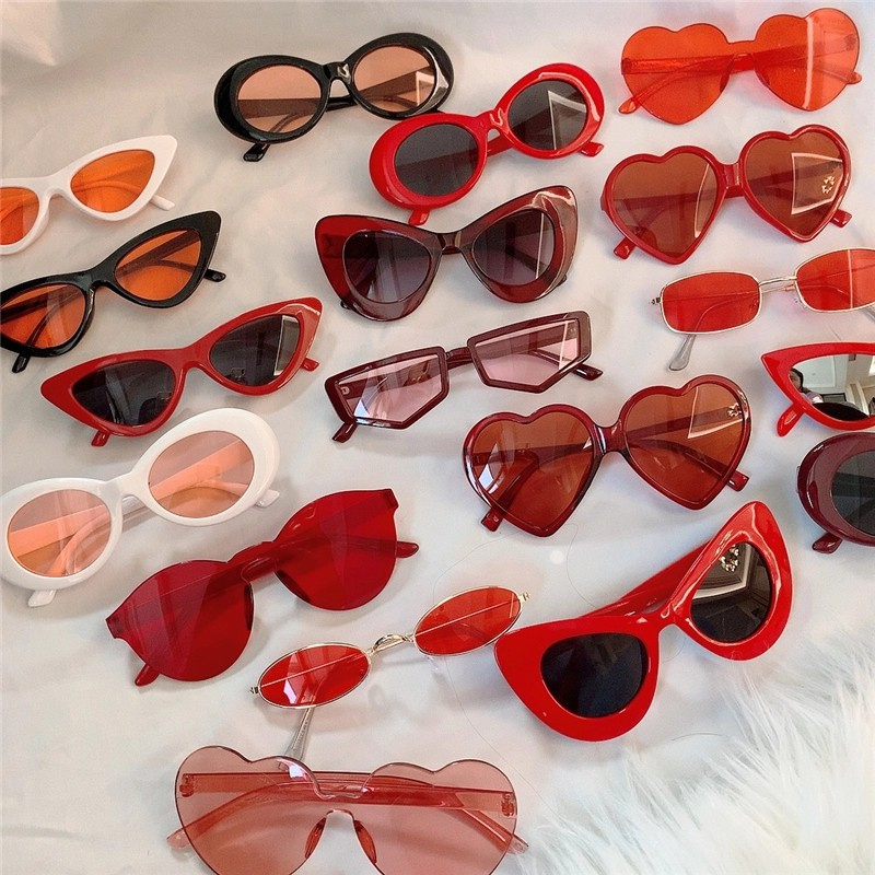 Aesthetic red glasses hotsell