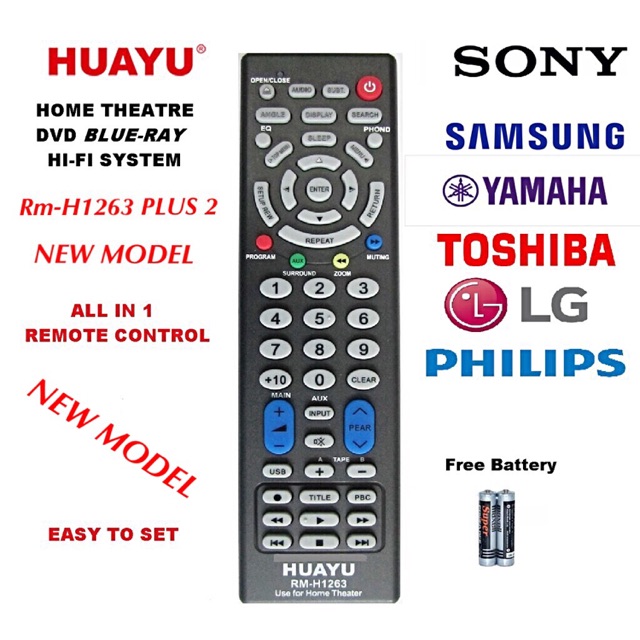 HUAYU Home theater DVD BLU-RAY ALL IN 1 UNIVERSEL REMOTE CONTROL RM ...