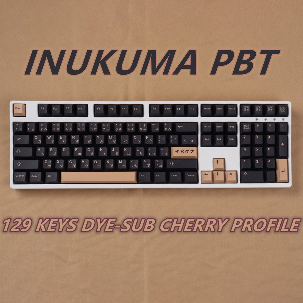 Inukuma PBT 129 Keys Cherry Profile Dye Sublimation Japanese Keycaps ...
