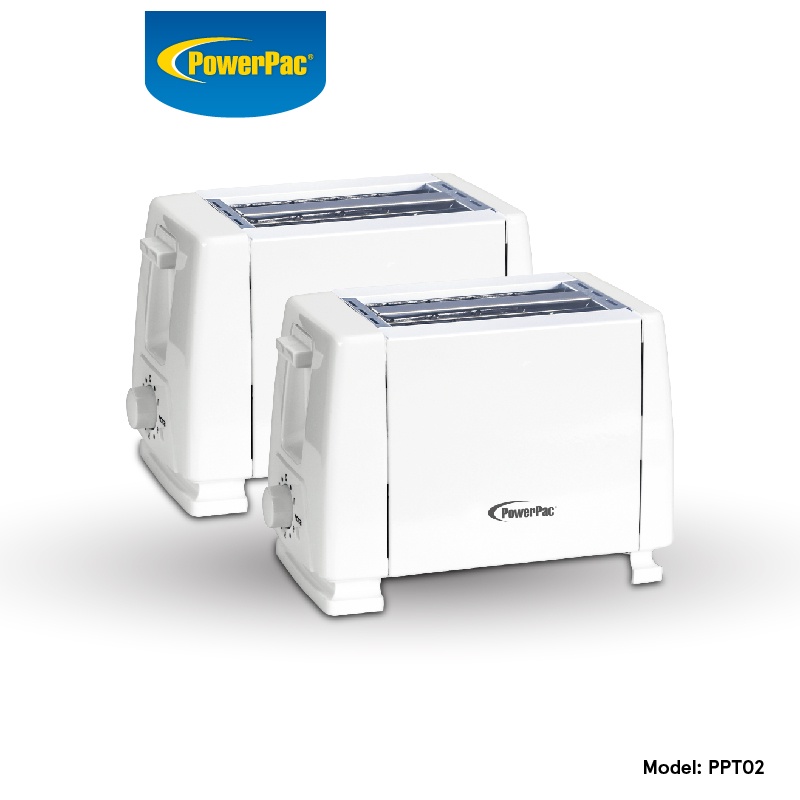 [EXCLUSIVE BUNDLE] PowerPac Bread Toaster 2 Slice PopUp (PPT02x2