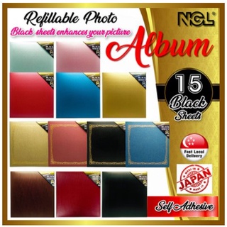 NCL A4 Refillable Self Adhesive Photo Album 20 Page Green