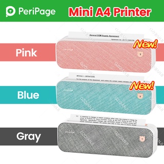 Peripage A4 Paper Printer Direct Thermal Transfer Wirless Printer Support 2''/3''/4'' Paper Width Printing PDF File, Size: 265, Blue