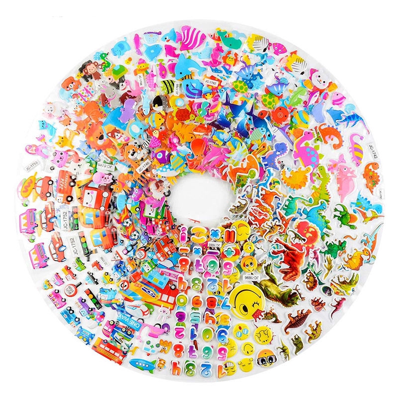 60 Sheets 1500 Style Puffy Stickers for Kids and Toddlers Packs Puffy