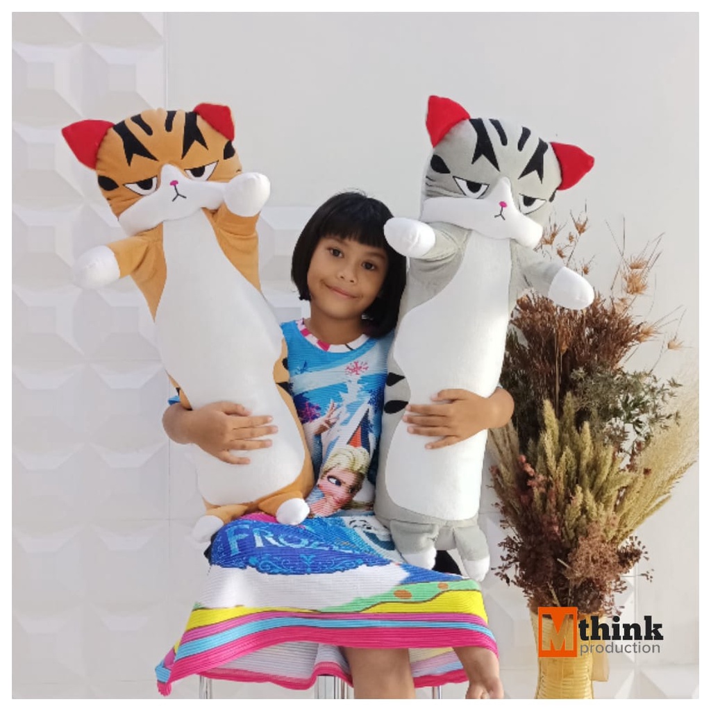 Big Cat Bolster Doll 65cm High Cute Character kawai Soft Fabric