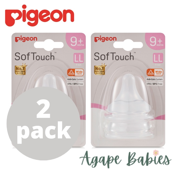 Pigeon Softouch 3 Nipple Blister Pack 2pcs/Pack - 6 Sizes (New ...