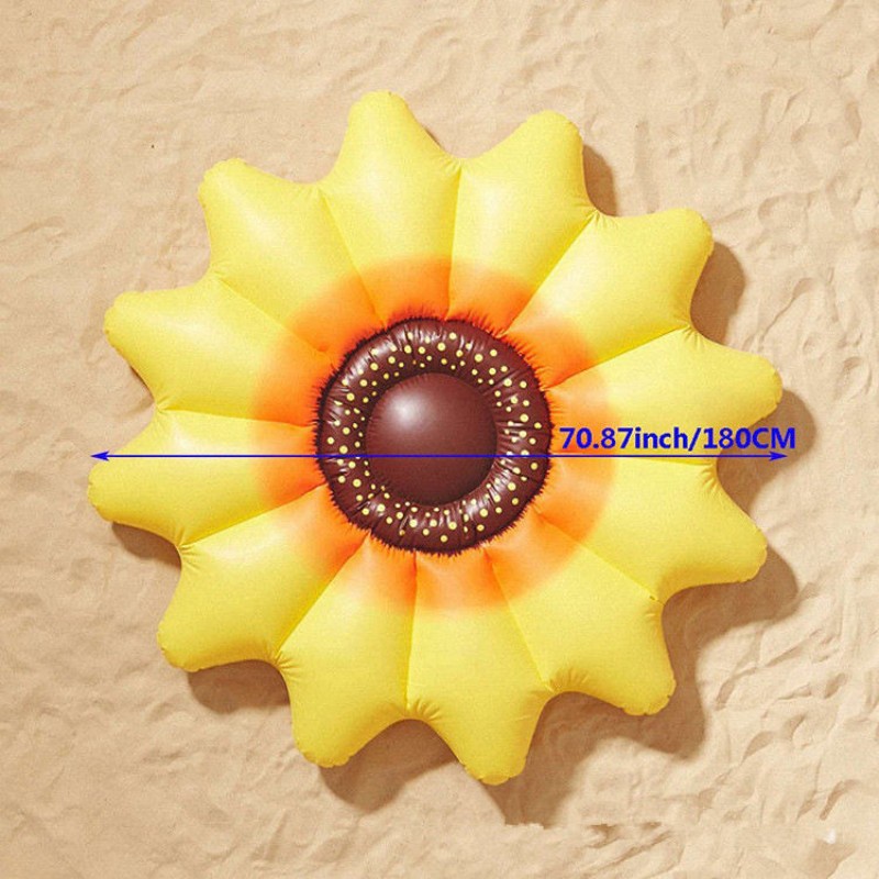 Giant Sunflower Floatie Beach Inflatable Yellow Float Lounge Swimming ...