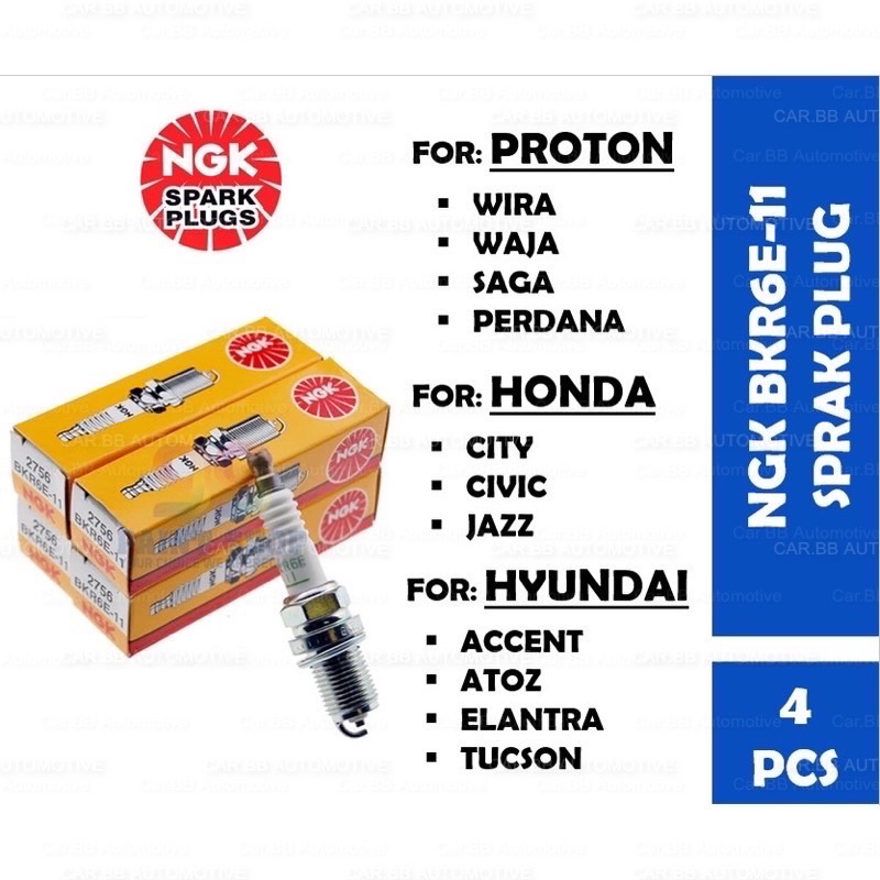 NGK BKR6E11 Spark Plug For Proton Waja/ Myvi Old Model/ Kia/ Hyundai