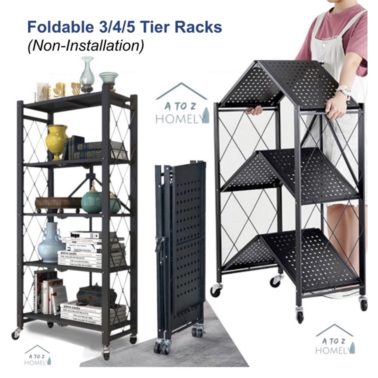 [SG Stock] Foldable Rack/ Kitchen Rack / Noninstallation Racks
