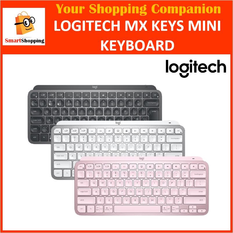 Logitech MX Keys Mini Minimalist Wireless Illuminated Keyboard, Compact ...