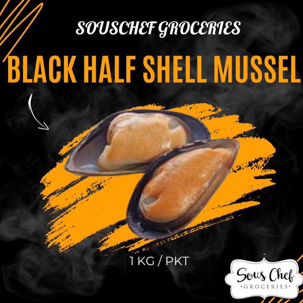 BLACK HALF SHELL MUSSEL 1KG / FROZEN FOOD / FROZEN SEAFOOD Shopee