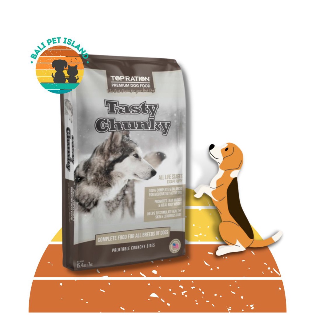 Top RATION TASTY CHUNKY Dog Food 7KG For Adult Dogs | Shopee Singapore