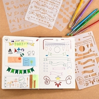 20Pcs Easy Bullet Journal Stencil Planner DIY Useful Drawing