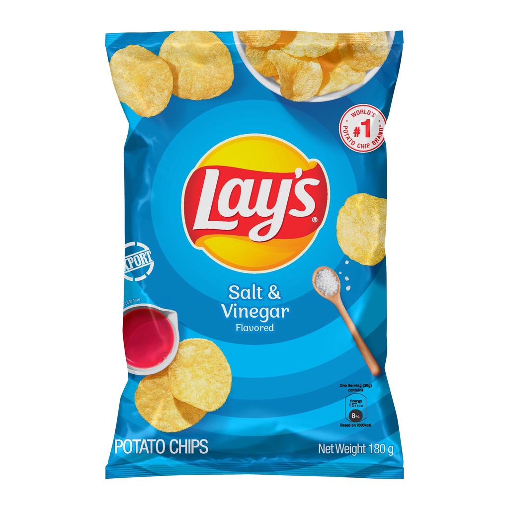 Lay's Salt and Vinegar Potato Chips Snacks 170g | Shopee Singapore