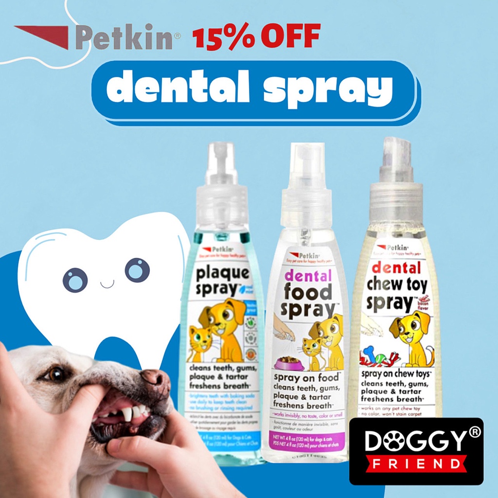 Petkin dental outlet food spray