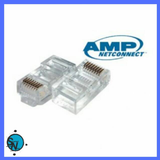 Amp Netconnect Modular Plug RJ45 Standard Solid Body 55547205 Lan