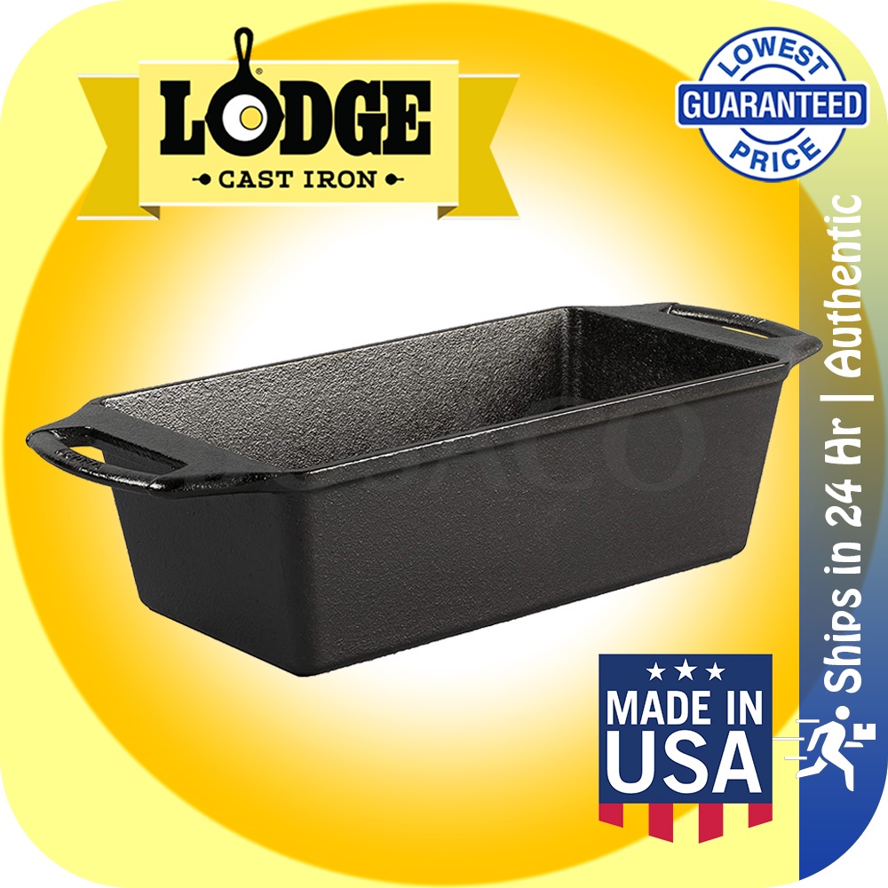 LODGE Cast Iron Bread Loaf Pan 8.5x4.5 Inch BW8LP Authentic
