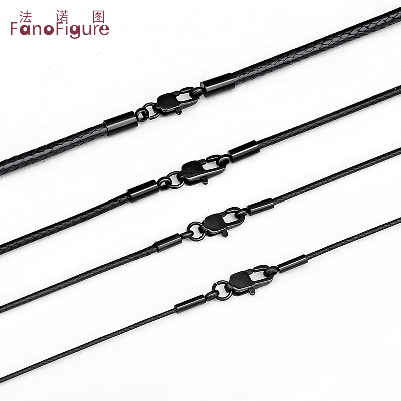 Necklace Rope Pendant Lanyard Black Buckle Clavicle Sweater Chain Rope ...