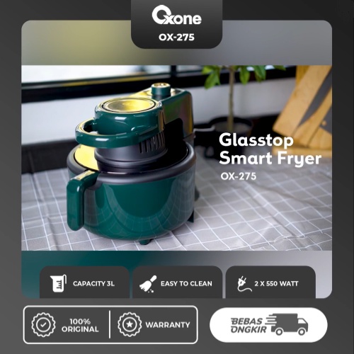 Oxone OX275 Glasstop Smart Air Fryer Kapasitas 3 Liter - Gambar 3