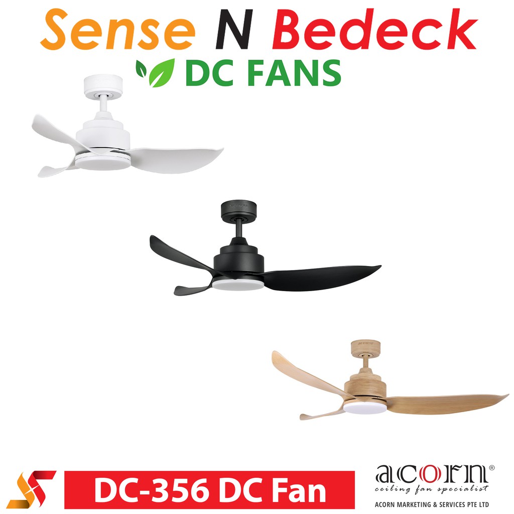 dc-356-acorn-dc-fan-rgb-light-remote-control-2-years-warranty