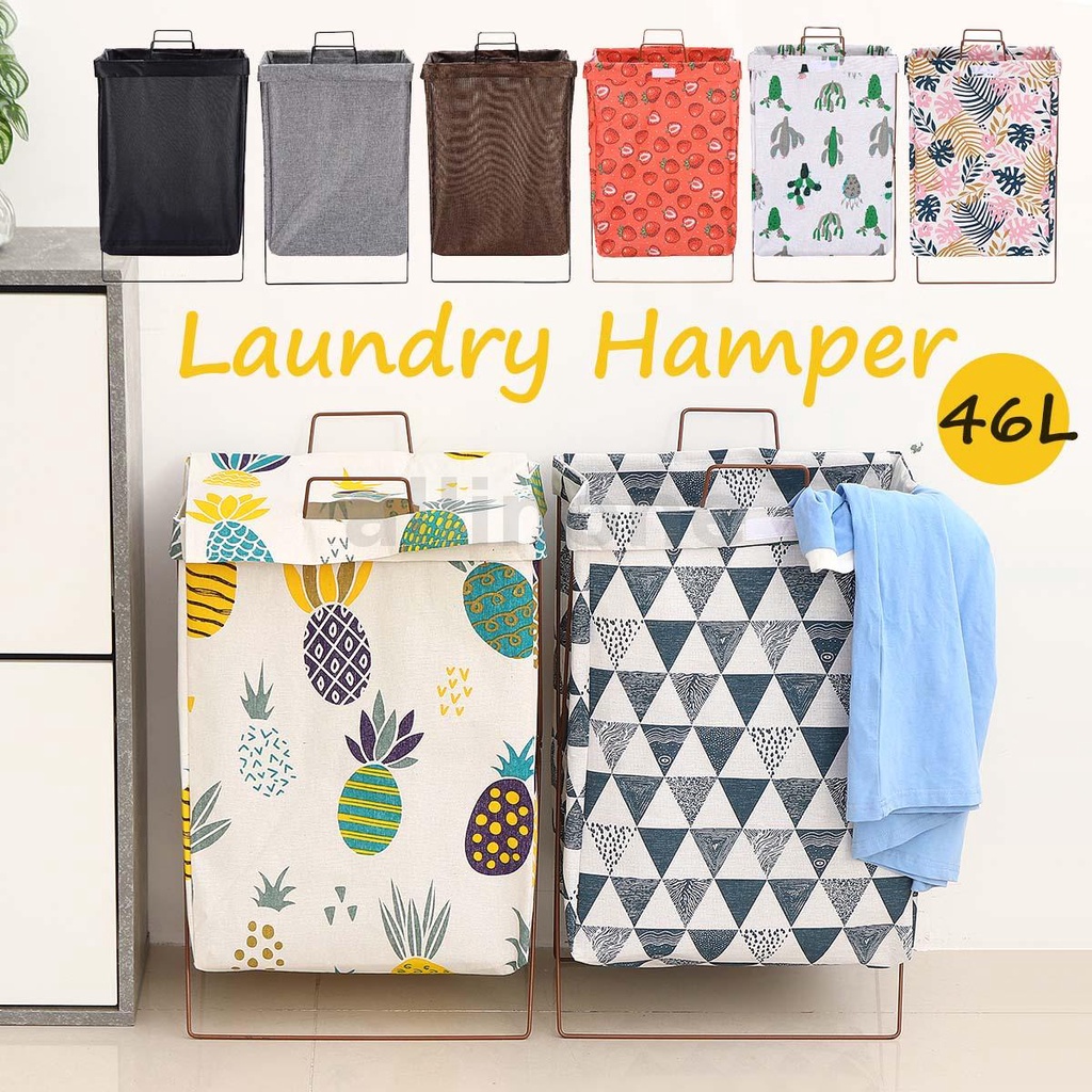 Laundry Basket Washing Clothes Hamper With Lid Clothes Bin Cute Style