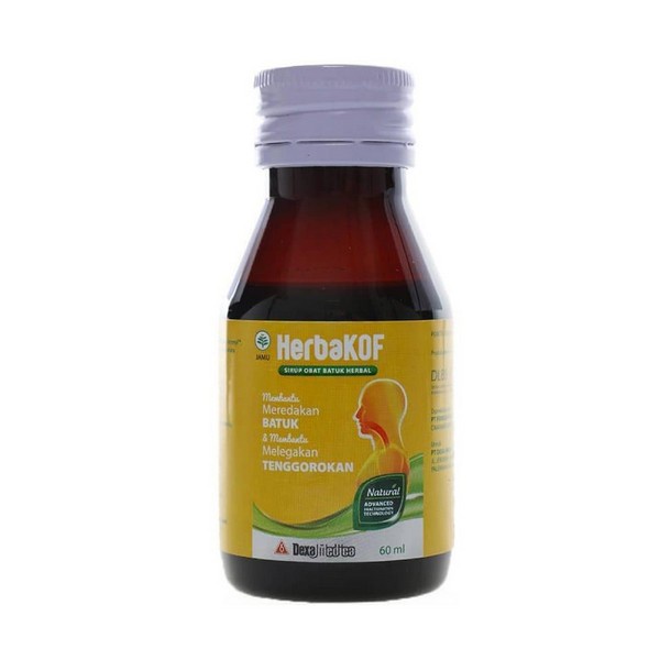 Herbakof Herbal Cough Syrup 60 ml / Obat Batuk / Radang Tenggorokan - Gambar 2