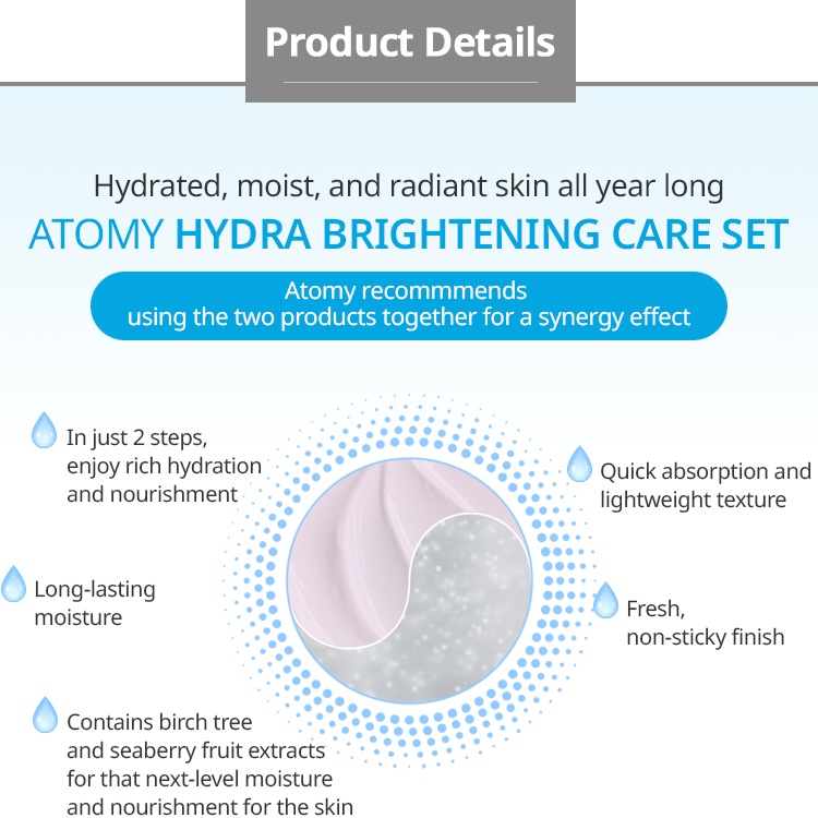 Atomy Hydra Brightening Care Set/Cream/Capsule Essence Skincare Set ...