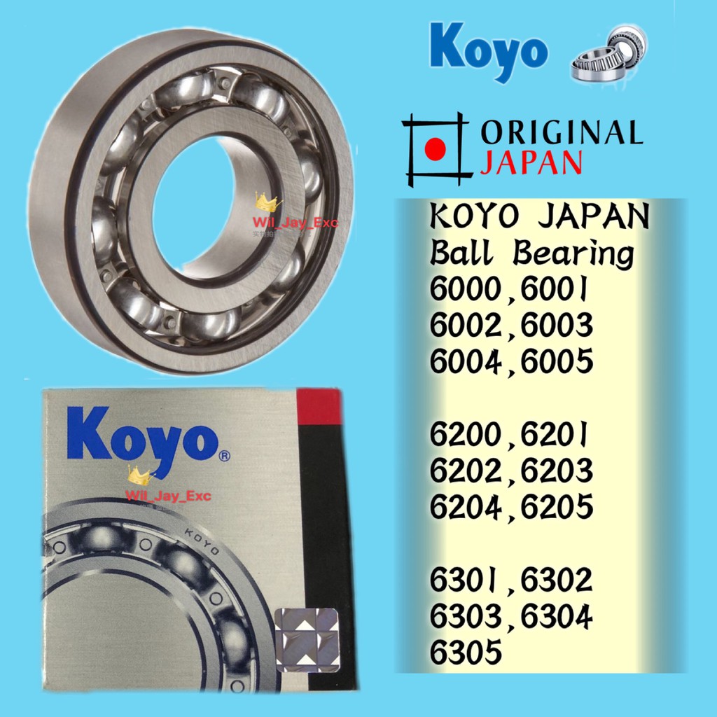 JTEKT KOYO BALL BEARING C3 6000,6001,6002,6003,6004,6005,6200,6201,6202 ...
