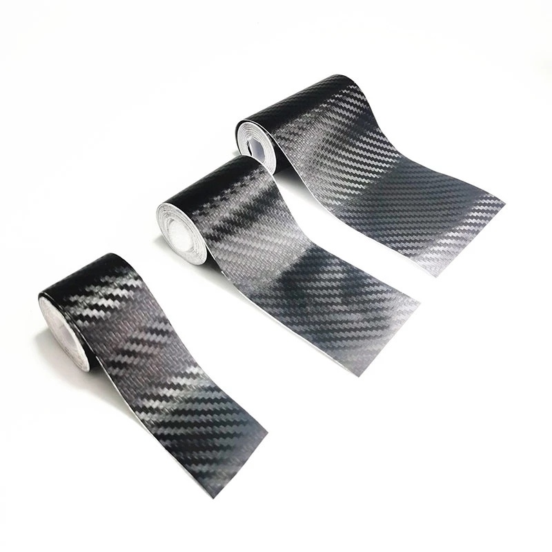 Car Nano Carbon Fiber Sticker Protective Paste Strip Auto Door Sill Strip Anti-Scratch Waterproof Side Mirror Protection Tape