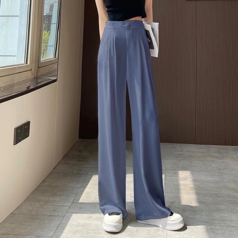 Super Beautiful Button Wide-Legged Pants - M05 | Shopee Singapore