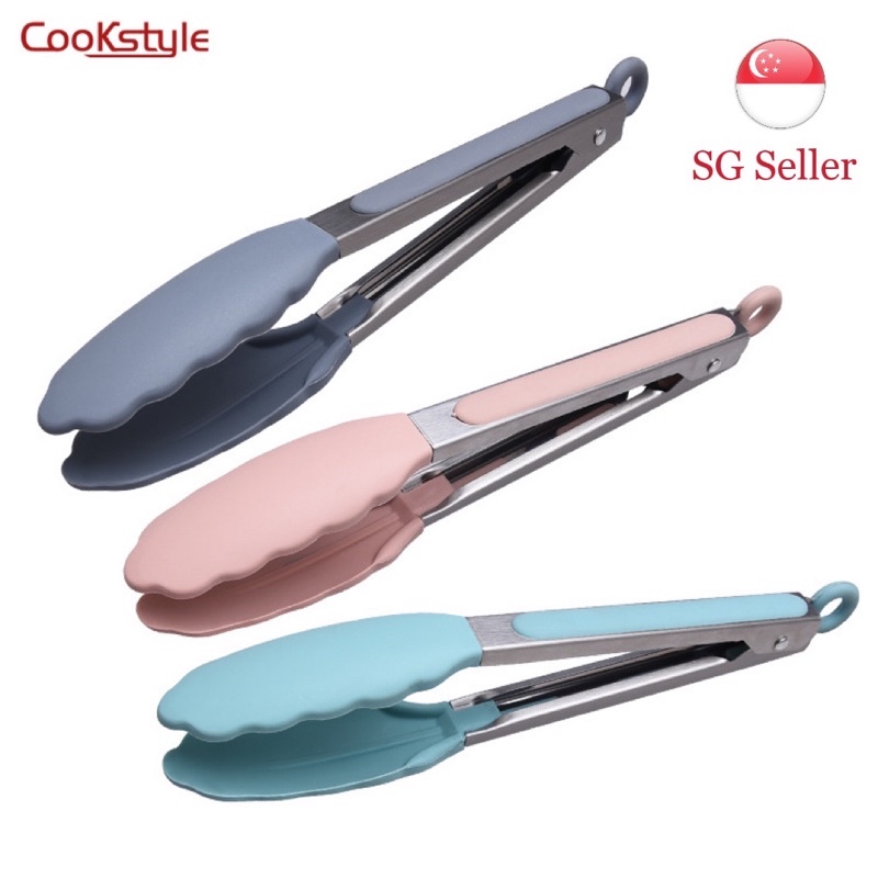 SG Stock High Quality Silicone and Stainless Steel Food Tong by ...