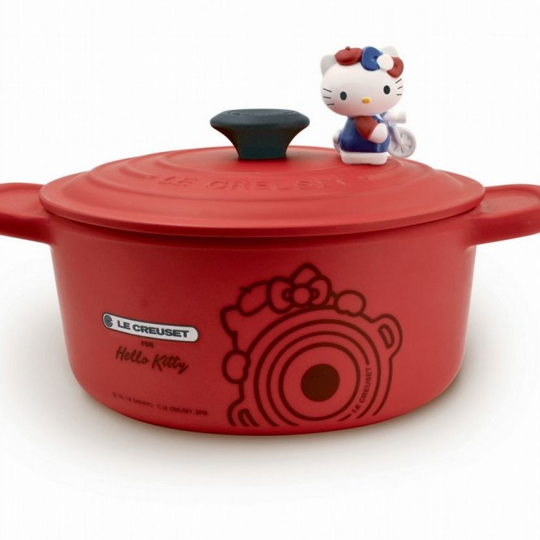 711 LE CREUSET Hello Kitty Bamboo Fiber Cast Iron Pot Shape Tableware Red (LC Taiwan) Shopee