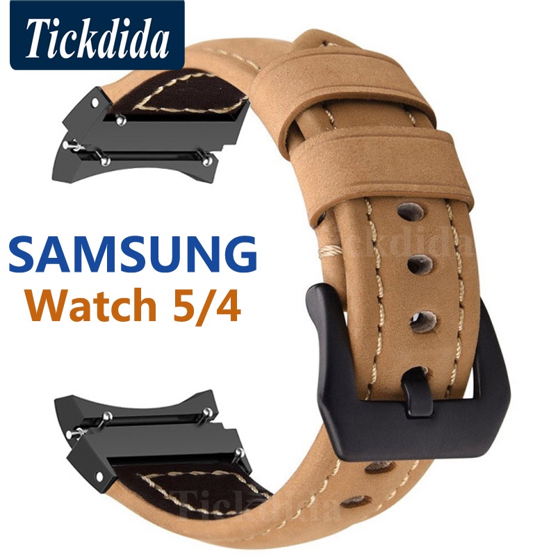 Quick Release Leather Strap for Samsung Galaxy Watch 6 5 44mm 40mm 5 Pro Watch 4 Classic 46mm Watchband 20mm