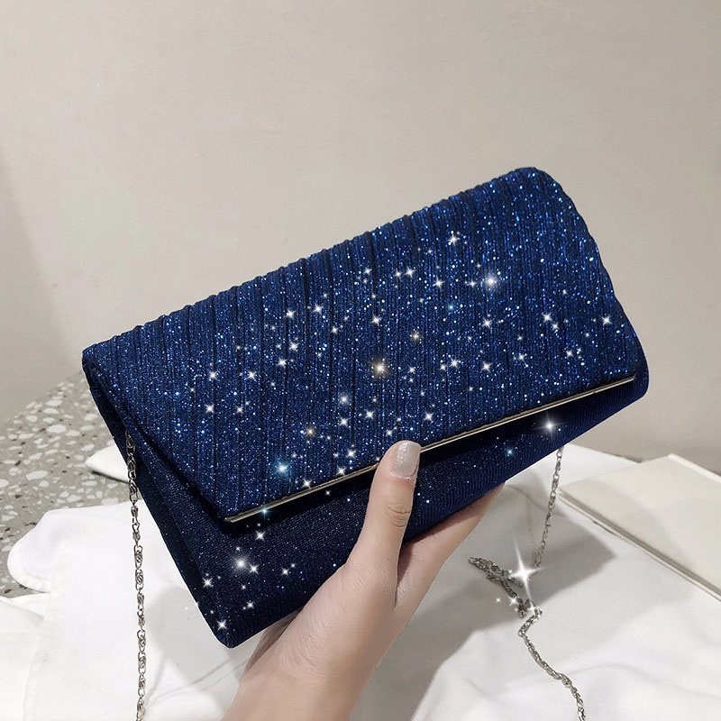 Navy blue clutch evening bags hot sale