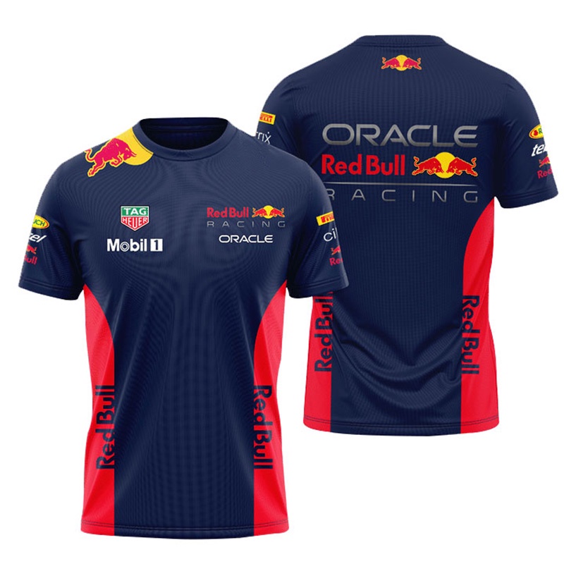 2022 F1 Racing Red BUll Teams Men's Casual Breathable Formula 1 Graphic Top Women Oversized T-shirt Summer Clothing 6XL