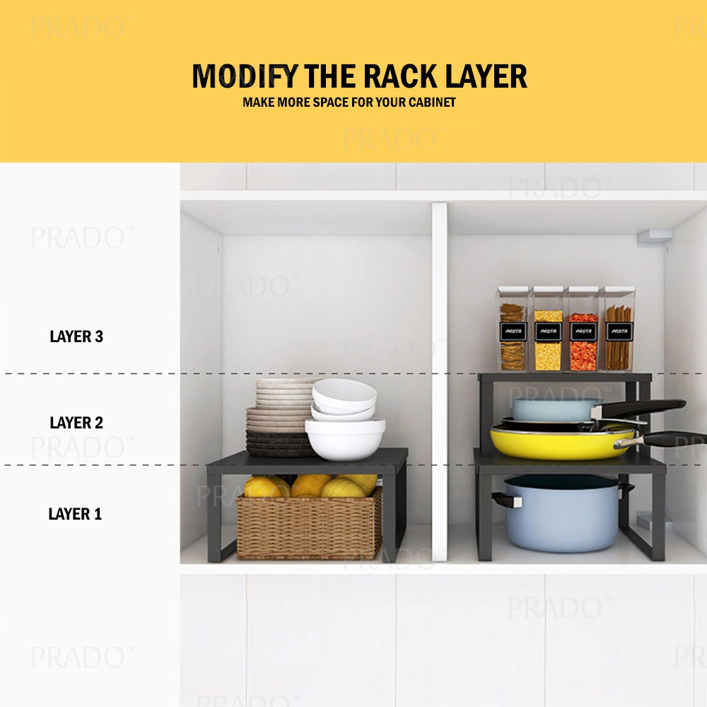 PRADO Kitchen Cabinet Shelf Insert Unit Rak Dapur Desktop Table ...