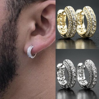 Mens hoop earrings on sale diamond