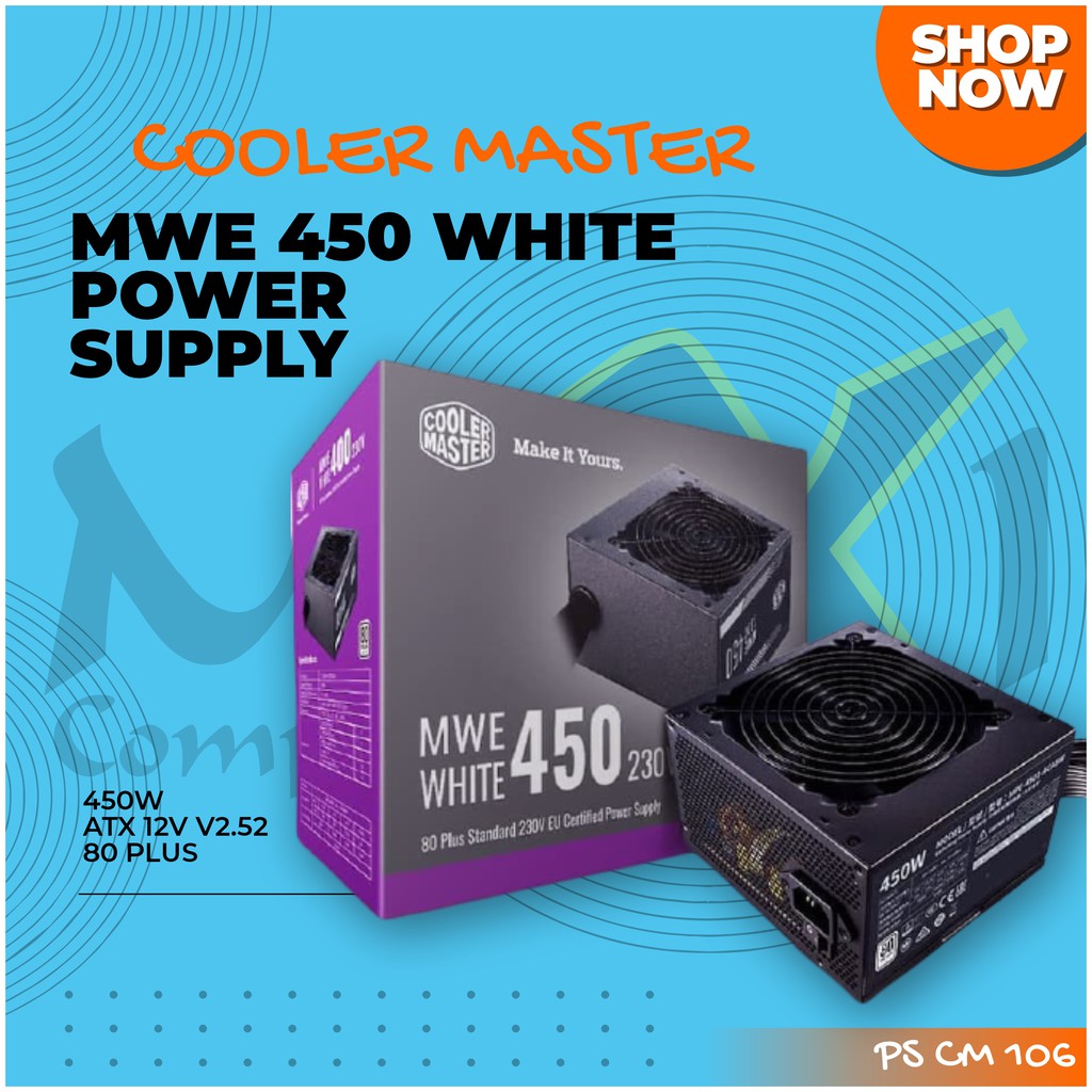 Cooler Master MWE 450 White - V2 450W 80 Plus Active PFC PSU Power ...