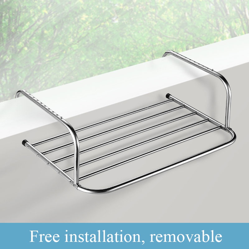 TP Extended clothes drying rack Windowsill Balcony Telescopic clothes ...
