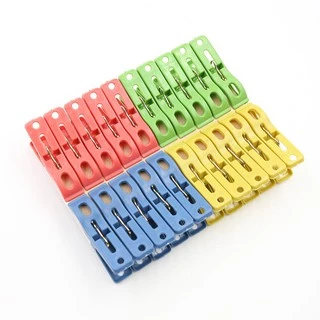 20 Pcs Clothespin with Hanging Buckle Sock Fixing Clips