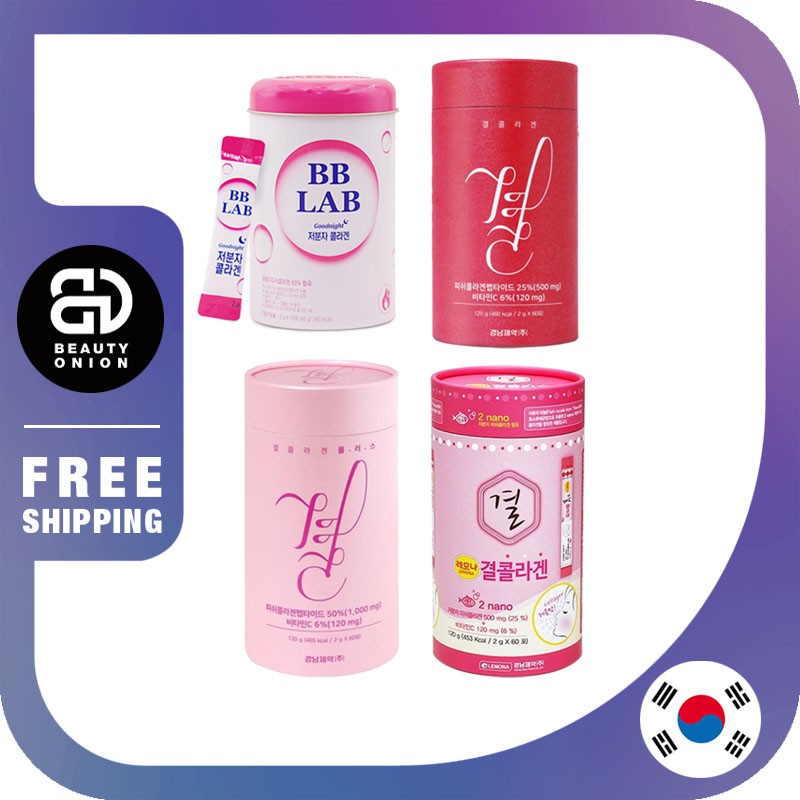 [Lemona] Korea NANO Fish Gyeol Collagen and Vitamin C Powder (2g x 60sticks)  / Korea BB LAB low Molecular Fish Collagen 2gX30sticks (30days) Health and diet Goodnight collagen