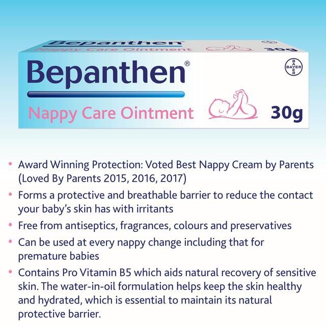 Bepanthen Ointment 30g/100g Nappy Rash & Nipple Cream, Effective