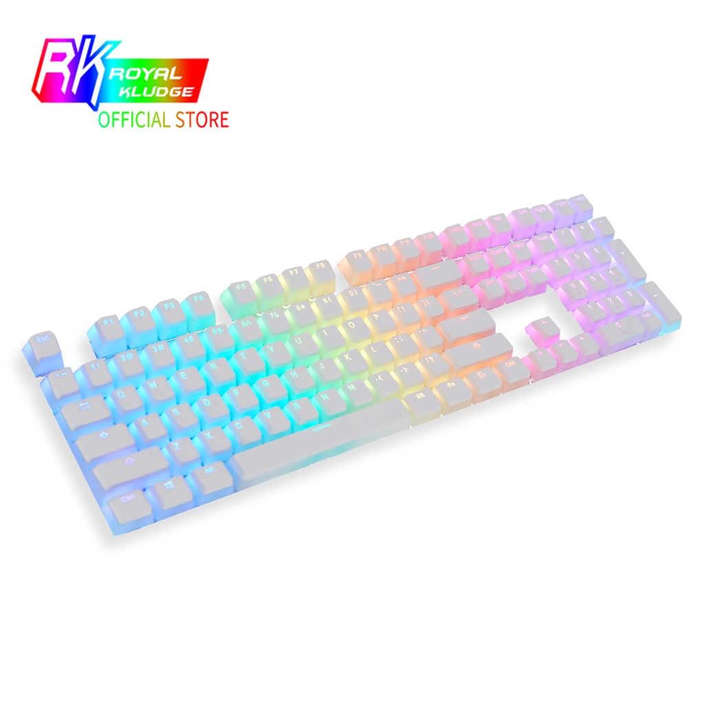 RK Pudding Keycaps Set 112 Keys Double Shot PBT , OEM Profile ANSI ISO