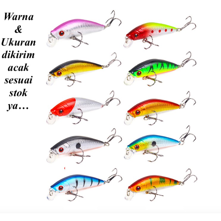 UMPAN IKAN PALSU MINNOW 6cm MIRIP IKAN ASLI