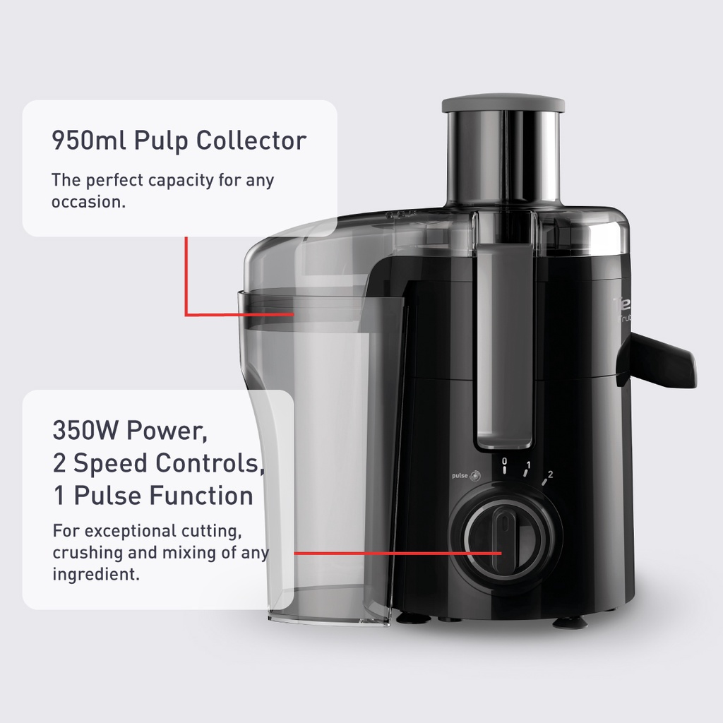 Tefal Frutelia Plus Juicer with Stainless Steel Filter ZE3708 - compact ...